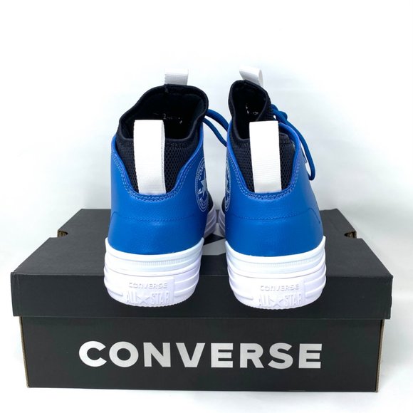 Converse Men's Size 168839C CTAS Ultra Mid Cape Blue Leather Black Mesh Sneakers - Picture 4 of 10